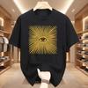 Boho Hexen T-Shirt Unisex Allsehendes Auge T-Shirt Unisexs Unisexs Kurzarm Rundhals Bedrucktes T-Shirt Rundhals Streetwear Oberteile