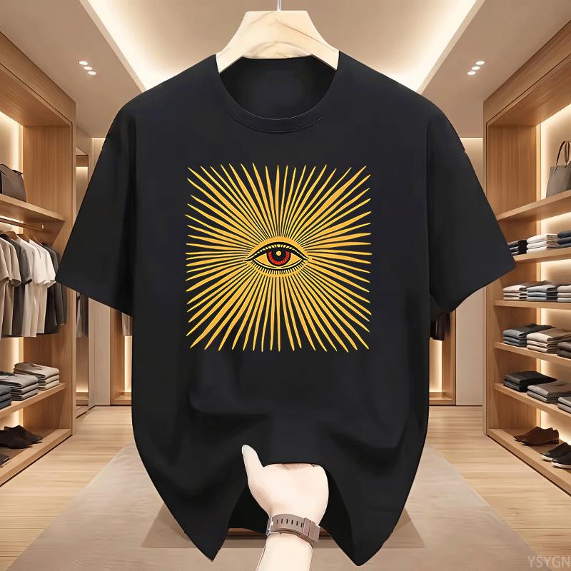 Boho Hexen T-Shirt Unisex Allsehendes Auge T-Shirt Unisexs Unisexs Kurzarm Rundhals Bedrucktes T-Shirt Rundhals Streetwear Oberteile