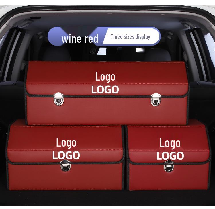 Multi-functional Leather Car Trunk Organizer and Storage Box