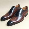 Fashion Luxury Men's Dress Shoes Higher Quality Oxford Leather Shoe Lace-Up Casual Business Shoes Fashion Carved Wedding Party Office