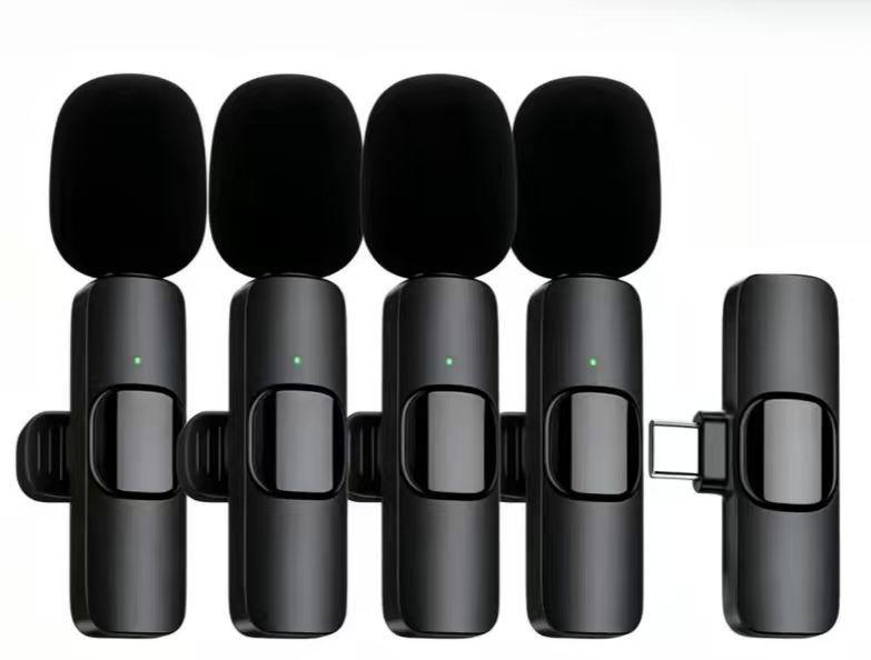 K9 Wireless Collar Microphone Set with K8 Dual Converter & K1 Sponge Cover.
