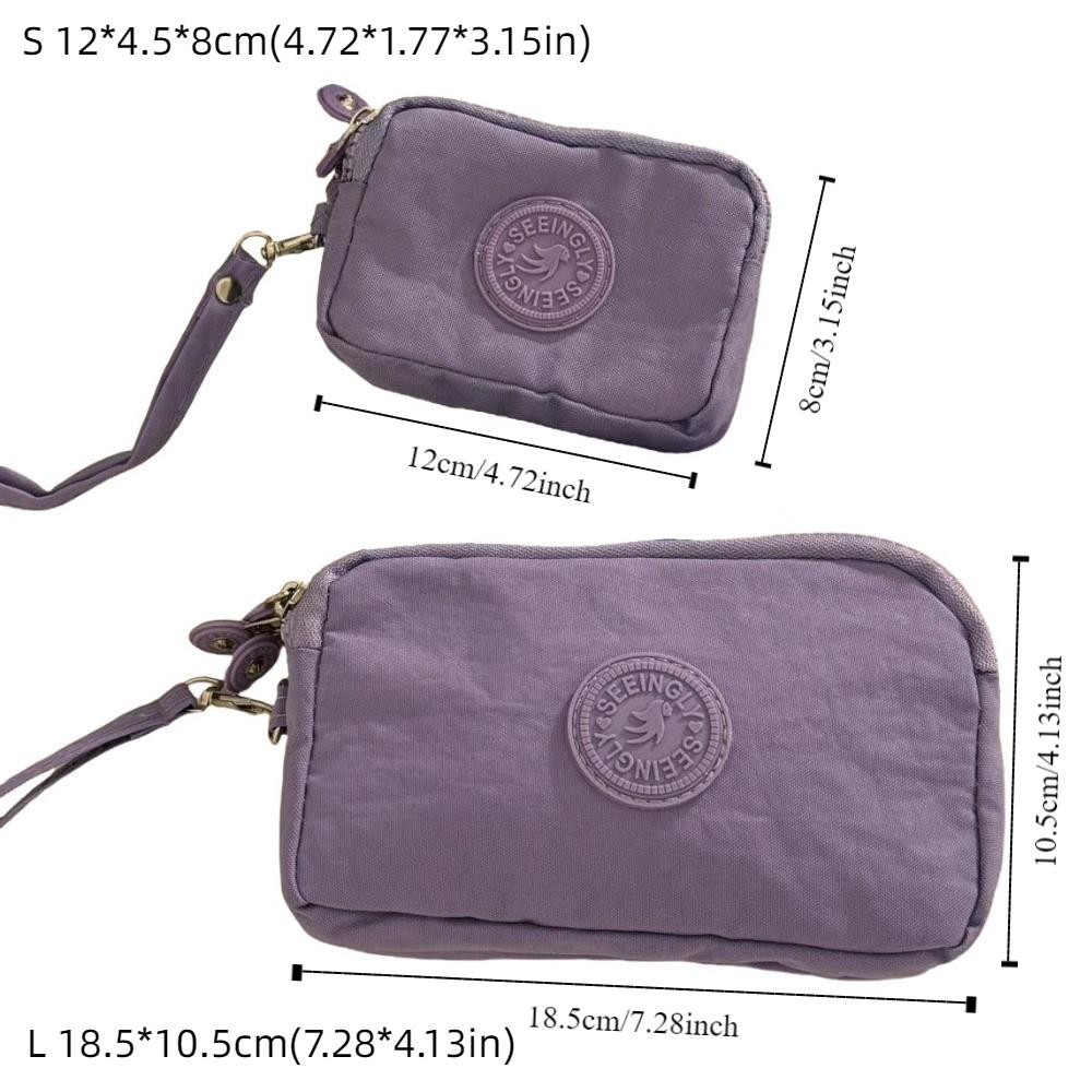 Large Capacity Men Cloth Wallet With Lanyard Nylon Phone Bag Korean Style Simple Money Bag Unisex