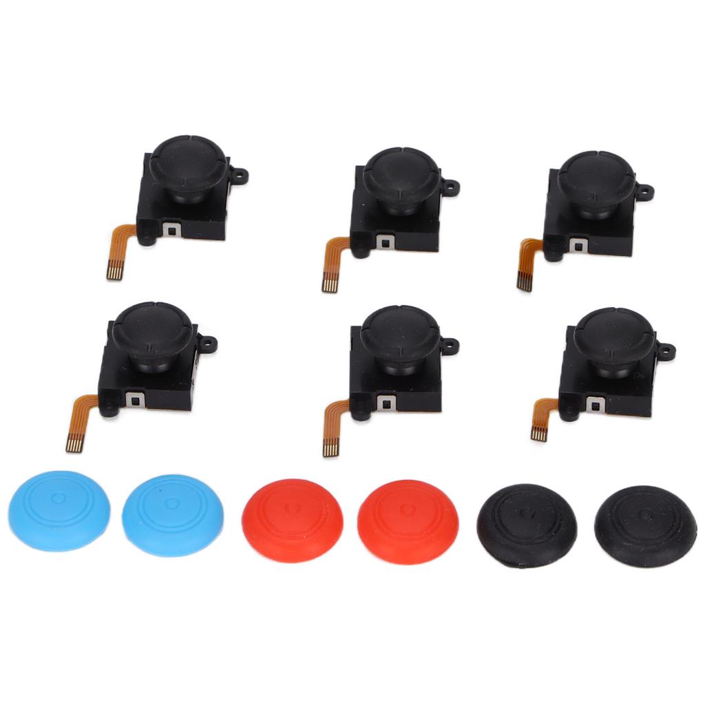 QM2107096 6pcs Joystick Replacement 3D Analog Left Right Joysticks Rocker Replacement for Joycon