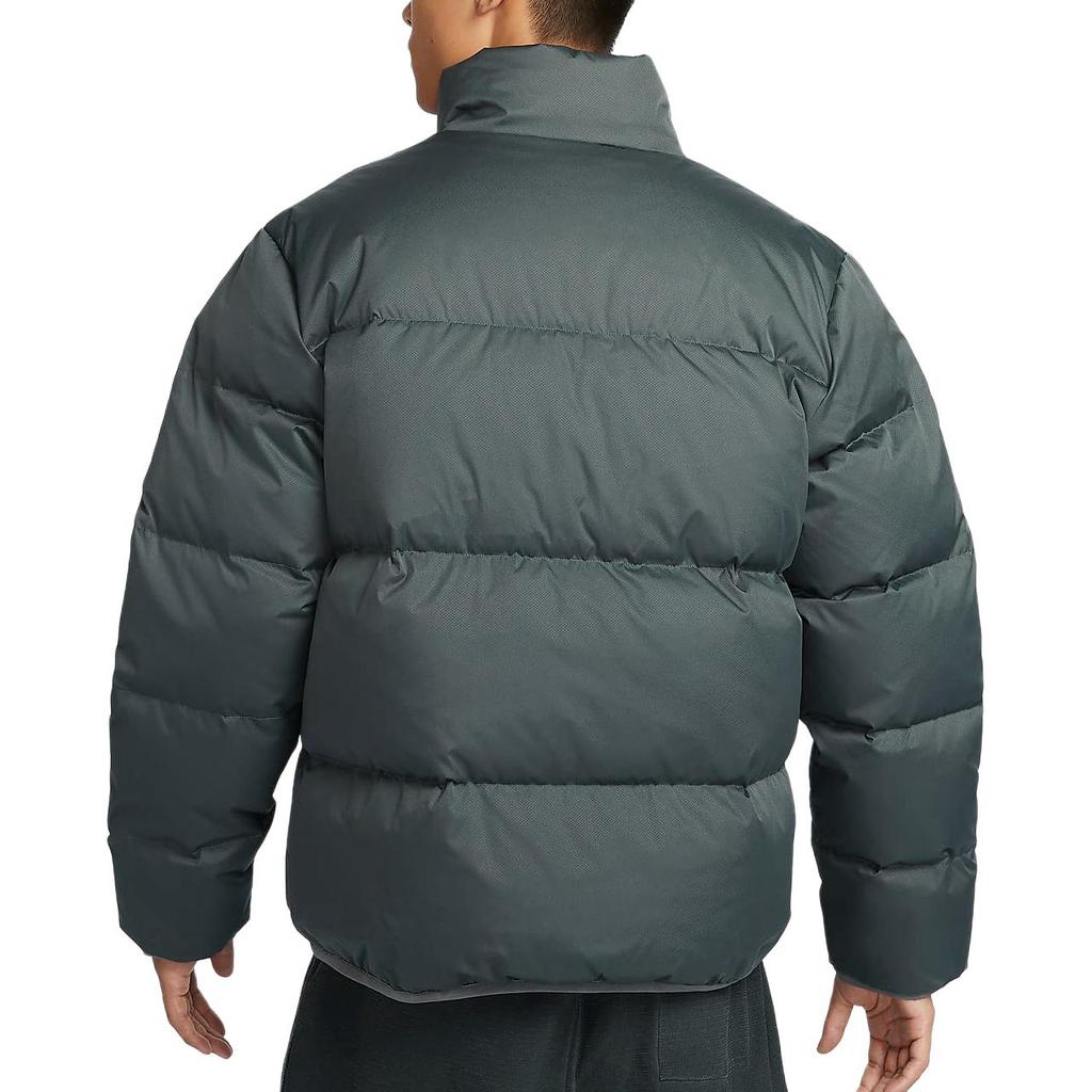 Nike Geacă Puffer Club Therma-FIT Warm Croială Largă Guler Înalt Bărbați Jachete Gri Fier Alb FZ5029068