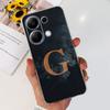 For Xiaomi Poco M6 Pro 4G 5G / Poco X6 Pro 5G Phone Case Mask Transparent Soft Silicone Initials Letter Coque Funda PocoM6 Capas