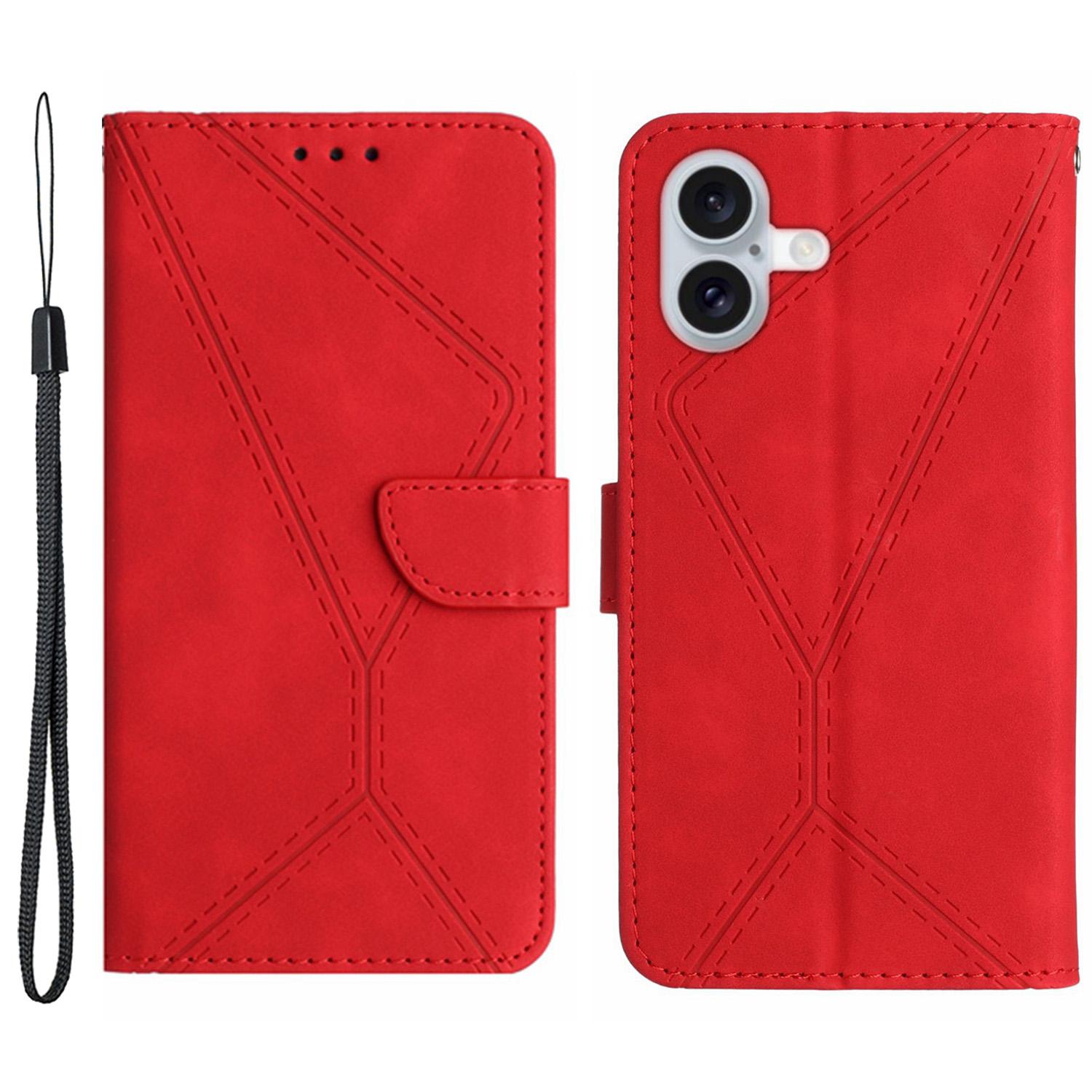 

HT05 For iPhone 16 Case Flip Folio Leather Phone Cover with Credit Card Holder