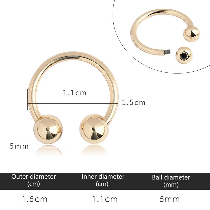 15-60Mm Metallringspenner Hette Bikini Dekorativ Lås Kobling Skruekrok DIY Klær Sytilbehør