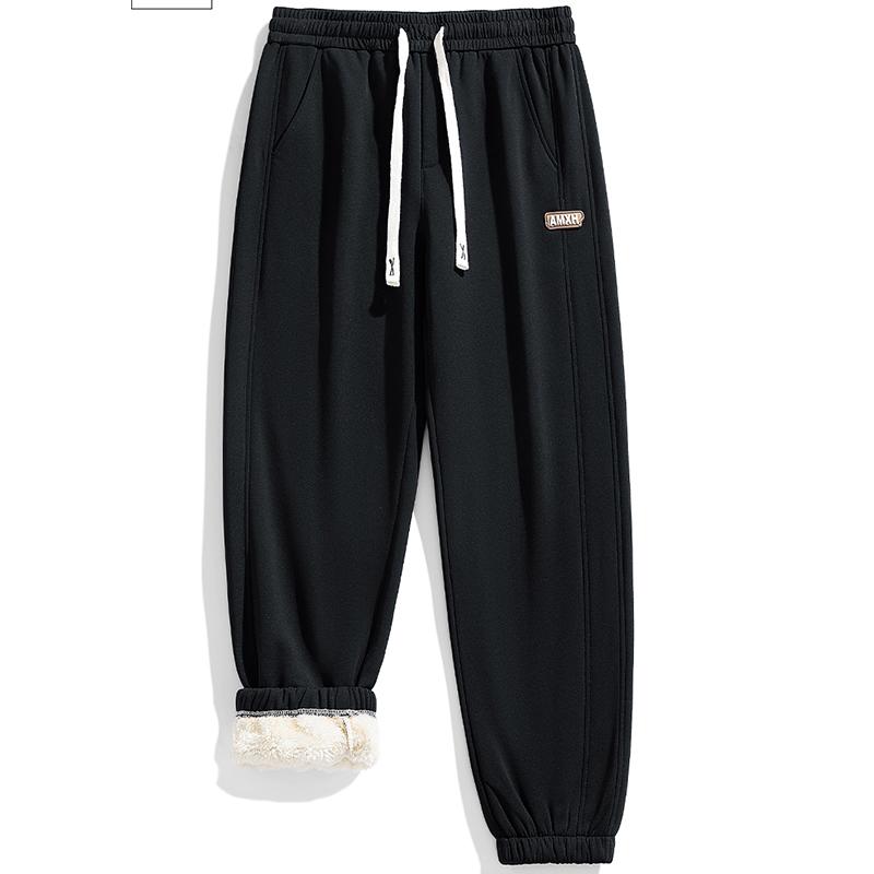 Autumn and Winter New Fleece Thick Warm Pants Men's Casual Loose Comfortable Plus-Size Pants 5XL