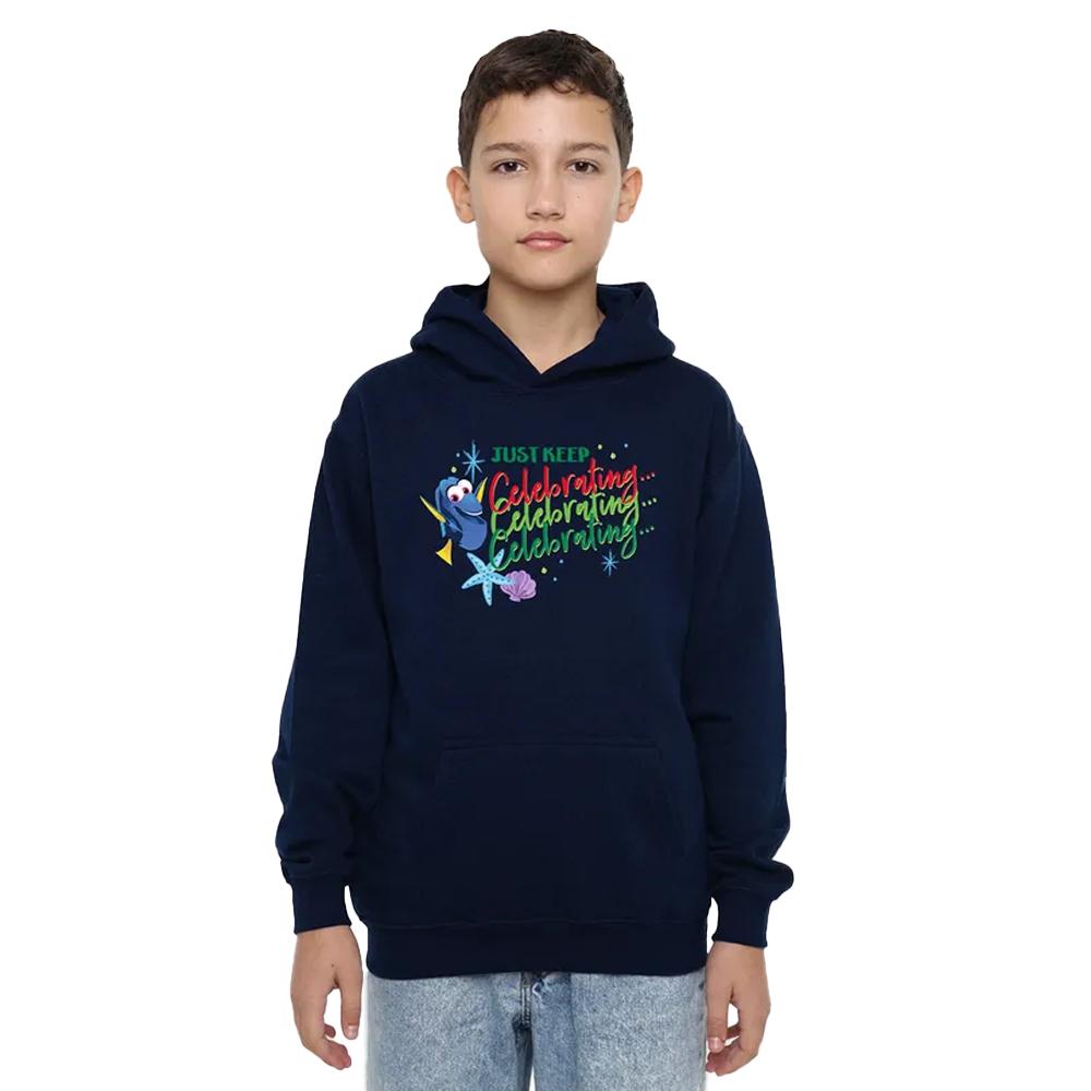 Finding Nemo Childrens/Kids Just Keep Celebrating Dory Christmas Hoodie