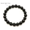 Minimalist Real Natural Black Agates Beads Bracelets For Men 4/6/8/10/12mm Smooth Stone Braslet Homme Leisure Accessories  Joias