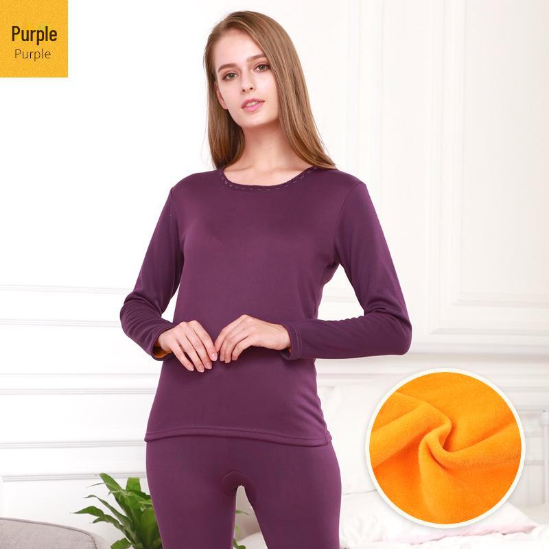 Men's Plus Size Velvet Thermal Underwear Set - Thickened for Autumn Warmth