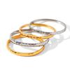 18k Gold Quilted Irregular Bangle for Women, High-end Versatile Bracelet, Titanium Steel Cuff