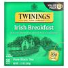 Twinings Pure Black Tea Irish Breakfast Tea Bags, 50 Count 100g (3.53oz)