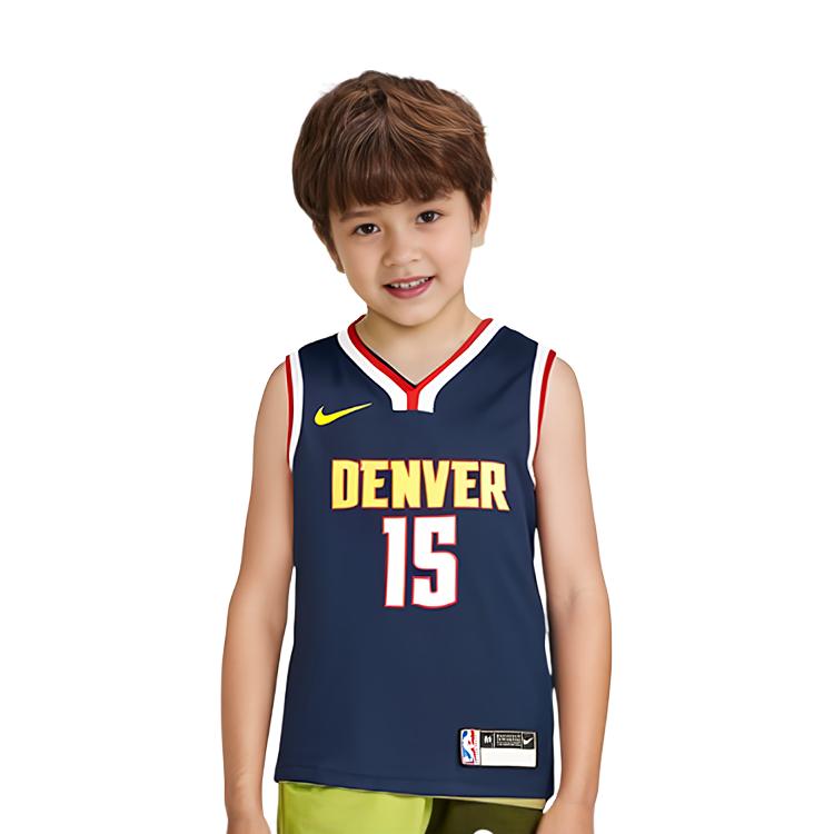 Nike Letter Print Fashion Sleeveless Kids Basketball Jersey Kids Jersey Dark-University-Blue HJ7787-419