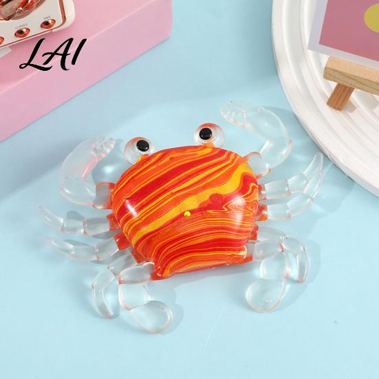Stress Relief Squeeze Toy Crab Slow-Rising TPR Fidget for Safe Play Kids Cute Transparent Claws Portable Decompression Gadget Adults Slow Rebound