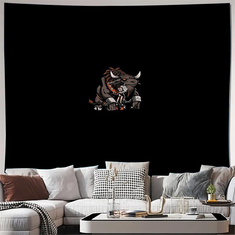 

Dark Gothic Cow Tapestry Wall Hanging Decor Vintage Horror Cow Art Home Decor Room Aesthetic Tapestry Bedroom Decor 74x94cm(29x37in)