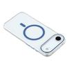 For iPhone Air Magnetic Case Clear PC Phone Back Cover with Metal Buttons