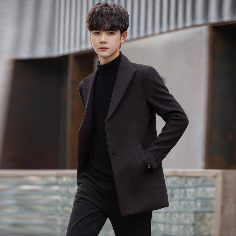 Zimowy gruby garnitur wełniany wełniany krótki koreański wersja modny szczupły przystojny swobodny garnitur górna część ciała kurtka