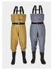 Heavy-Duty Waterproof Overalls: Thick, Wear-Resistant Half-Body Waders for Aquaculture.