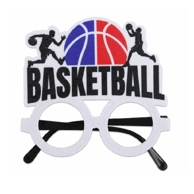 Plastic Basketball Eyeglass Basketball Glasses Frame Photo Booth Props Basketball Game Eyeglass Eyewear Gifts Women Men