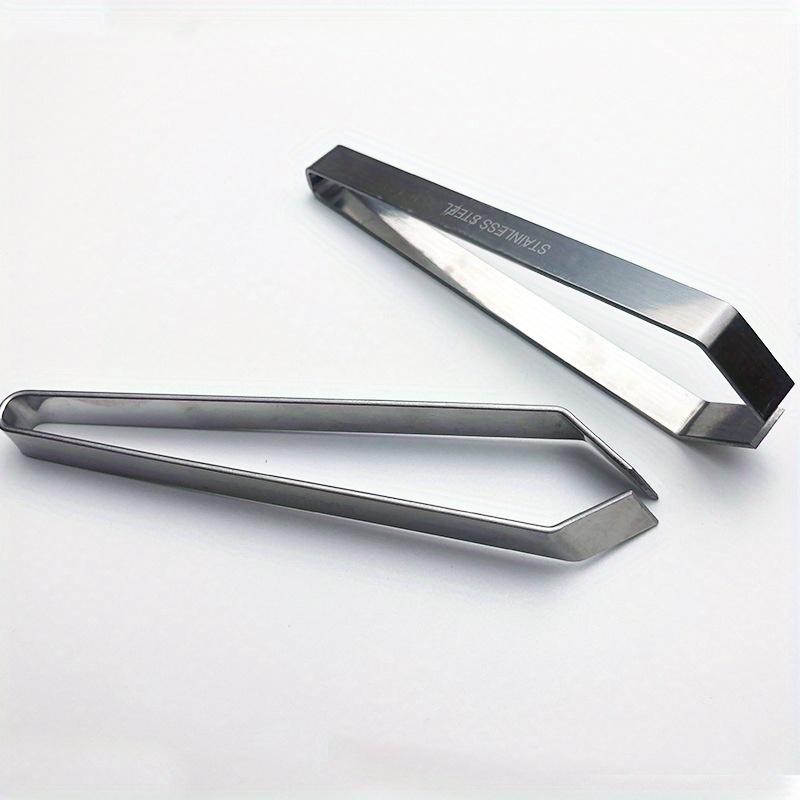 

2pcs/set Stainless Steel Fish Bone Tweezers Pincer Clip Puller Remover Tongs Kitchen Gadgets Tools