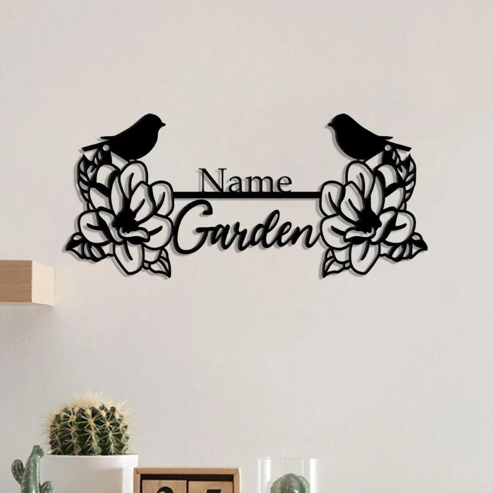 Custom Metal Garden Sculpture, Personalized Outdoor Sign & Wall Art Decor