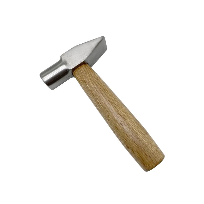 Practical Sturdy Metalworking Hammer Portable Accessory for Jewelers Supplies Flat Face Hardwood Handle Daily Use