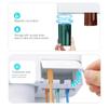 1 Set Of Toothbrush  Holder Wall-mounted Non-perforated Automatic Toothpaste Dispenser Toothbrush