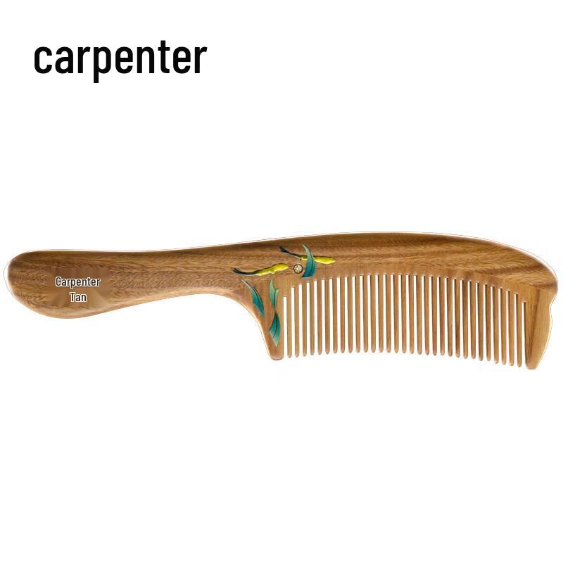 Tan Mujiang Fish Water Ballad Lacquer Art Sandalwood Comb Gift Set