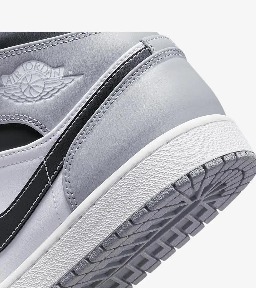 554724-078 Nike Air Jordan 1 Mid Grey White Anthracite (Men's)