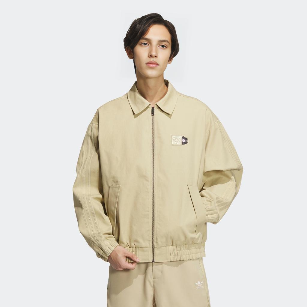 adidas Originals V-Day Jacket Unisex Jacket Beige Striped JE3490