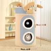 "Double-Layer Cat Tree with Warm House, Bed, and Sisal Scratching Board for All Seasons"