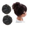 InSomila Kids' Scrunchie Wig, Set of 2, Bun Extensions, Curly Hairpieces, Hair Ornaments, Perfect for Kimono, Kindergarten Entrance Ceremonies,