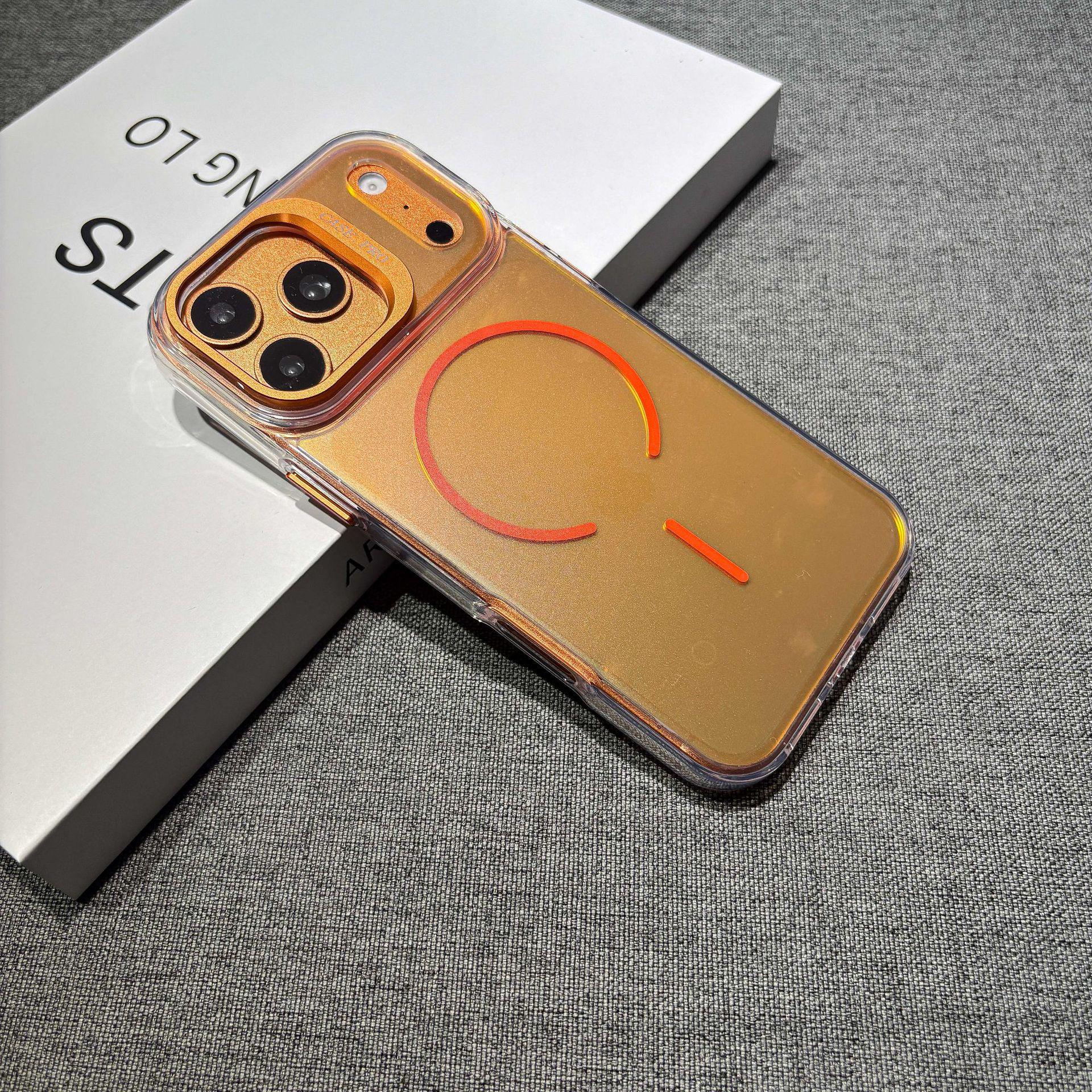 

Gradient Magnetic Phone Case for iPhone 17 & 16 Promax: Premium Feel, Lens Stand, Soft Edges, Hard Shell. iPhone 15 Pro помаранчевий