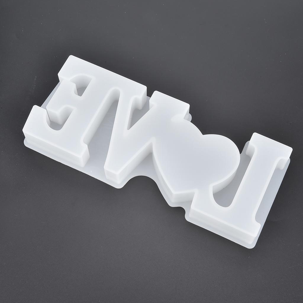 Silicone Mold Transparent LOVE Letter Shape Dry Flower  Hand Made Decoration Craft