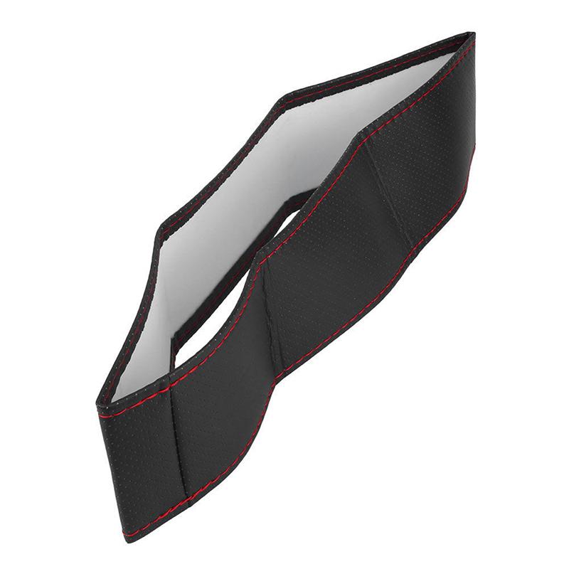 Schwarz+Rot DIY Auto Lenkradbezug 38Cm Mit Nadel Und Faden