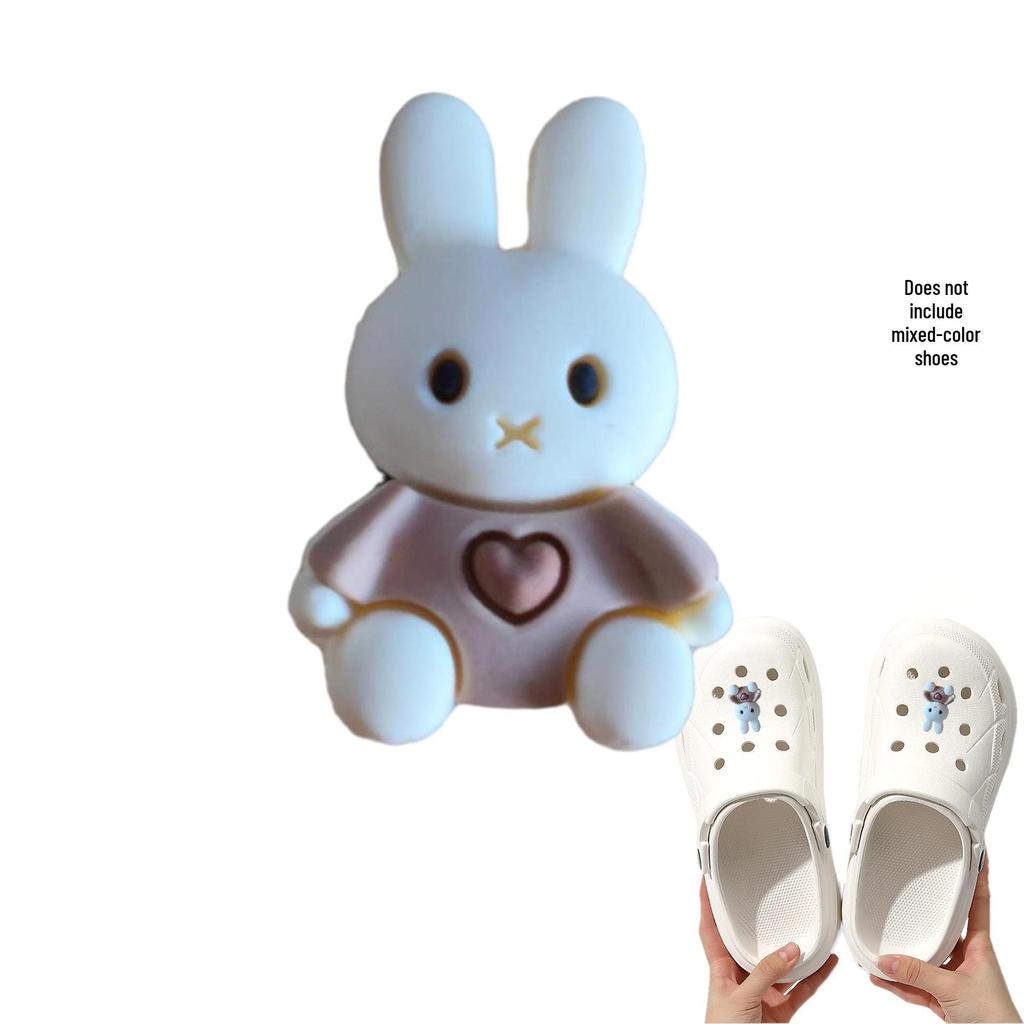 Rabbit Shoe Accessories: Cartoon PVC Charms for DIY Hole Shoes