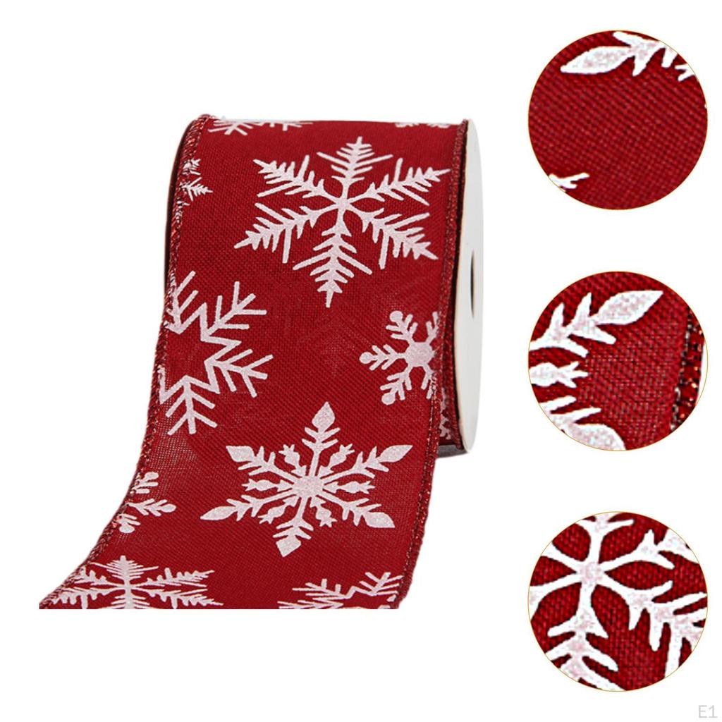 Christmas Decoration Ribbon, Gift Wrapping Creative Wired Edge Holiday Decorative