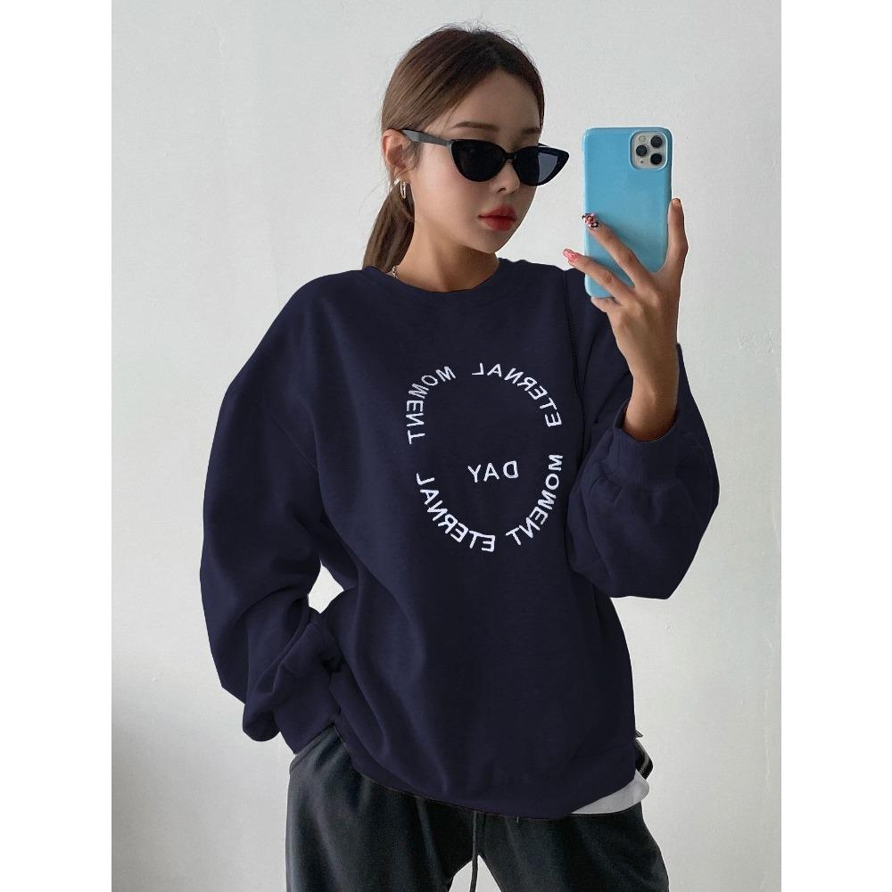 

Funny Letter Printed Women s Hoodie Harajuku Round Neck Hoodie Fashionable Casual Super Large Hoodie Autumn Comfortable Sportswear Women XL