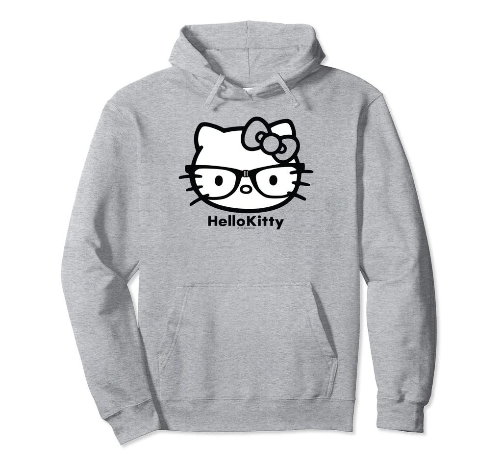 Hello Kitty US design face glasses hoodie