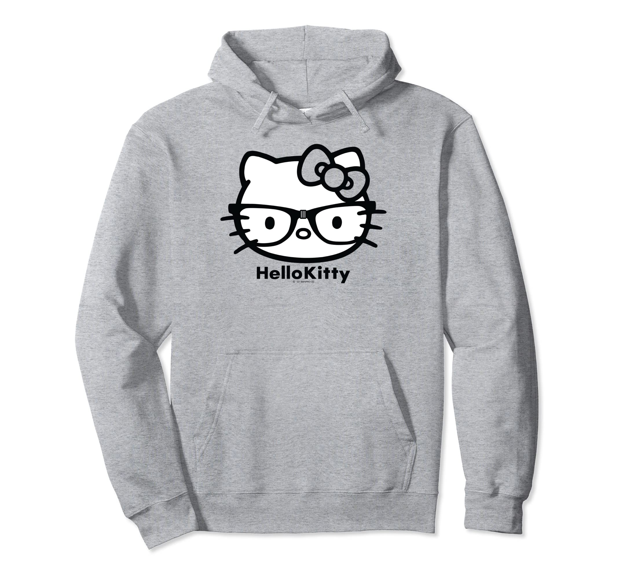 

Худи с очками Hello Kitty в американском дизайне серый
