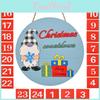 Festive Wooden Christmas Rudolph Countdown Calendar Door Sign Exquisite Wall Ornament