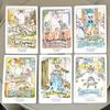 10.3*6cm Tarot of The Dead, 78 Skeleton Tarot Cards - Watercolor Skull Art Divination Tarot Deck for Tarot Reading