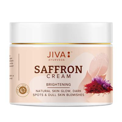 Jiva Saffron Cream For Radiant Smooth Skin 100 G Pack Of 1 Hydrating Ayurvedic Face Cream For Glow And Even Tone Care