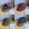 Korean Style Thin Patterned Beret Hat For Women With Sunblock And Airflow For Spring Season