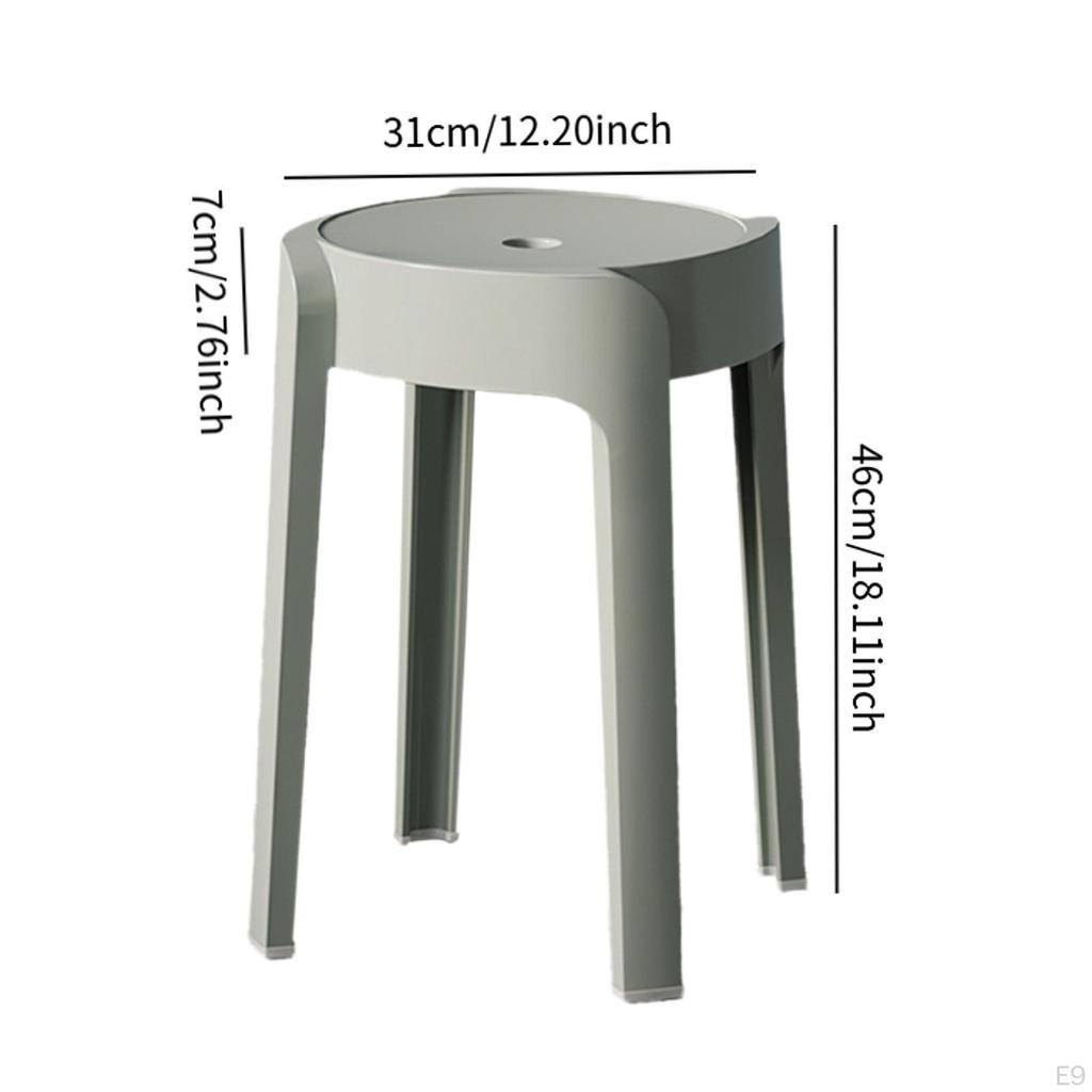 Round Stool Dining Table Dressing Stackable for Living Room Hotel