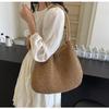Large Capacity Straw Bag Women's Summer New Shoulder Tote Bag Seaside Vacation Beach Bag Woven Straw Tote Bag for Women