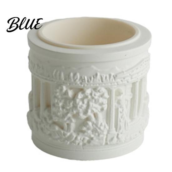 Environmentally Friendly Planter Pot Small Column Vintage Planter Mini Roman Embossed Flower Greek Relief Plant Pot Pillar Shaped Container