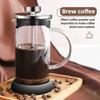 350-1000ml Stainless Steel Glass Coffee Maker French Press Coffee Pot Heat Resistant Borosilicate Glass Tea Pot Home Cold Brew