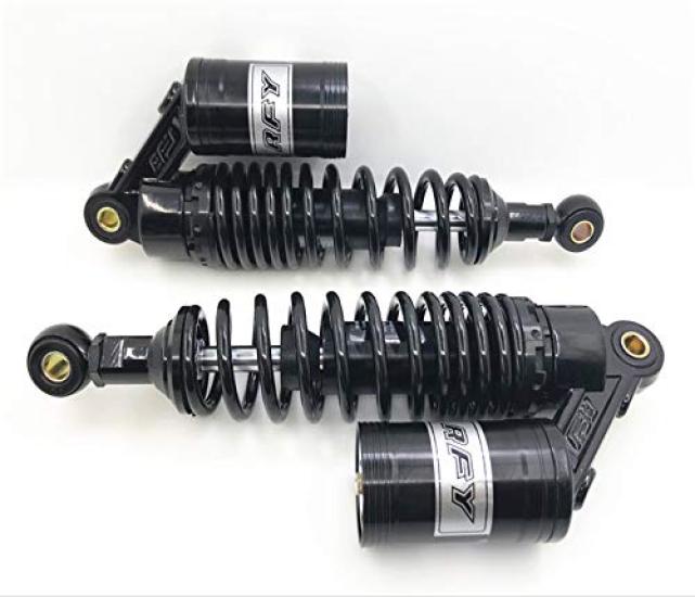 Siuprajsy Universal Motorcycle Rear Suspension Damper Set with 7mm Springs for Electric Sliding Black ATVs, 300mm,